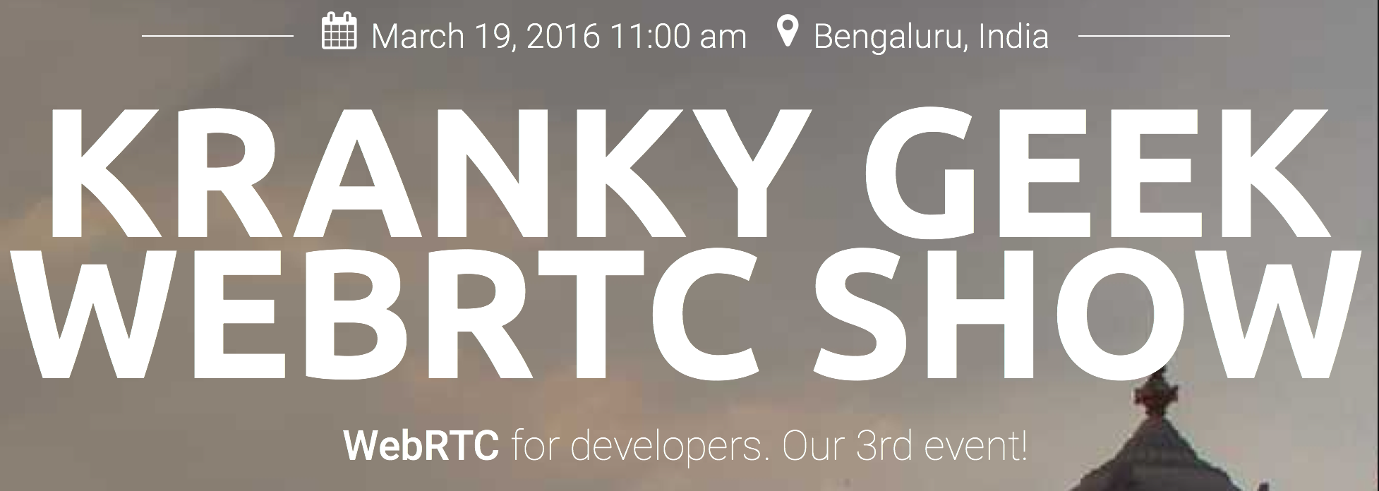 Talk: Kranky Geek WebRTC event in Bangalore
